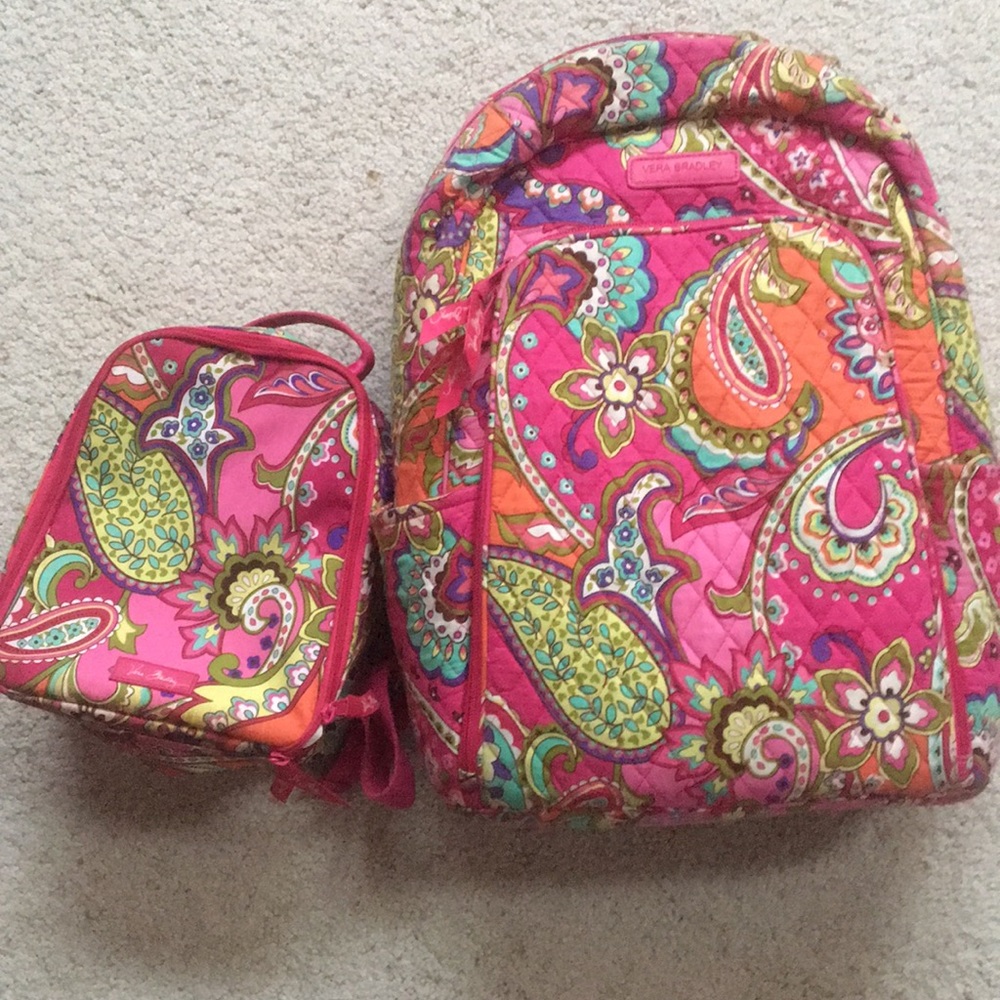 Vera Bradley Laptop Backpack and Lunch-bag